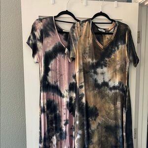 Two Tie-Dye V-Neck Talulah Maxi Dress